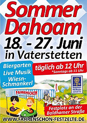 "Sommer Dahom" Vaterstetten 2021 auf dem Festplatz an der Baldhamer Straße vom 18.06.-27.06.2021
